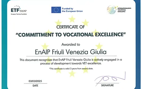 EnAIP ottiene il Certificato di Eccellenza nella formazione professionale grazie al percorso ISATCOVE